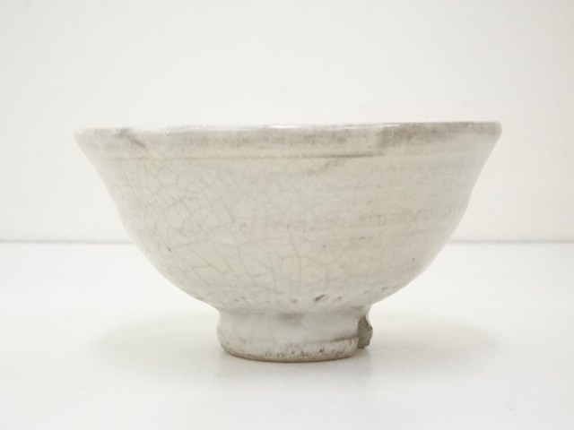 茶道具　茶碗　萩焼 N736 茶碗 『萩焼』『煌雪窯 清水啓功造』『白萩茶碗』 抹茶